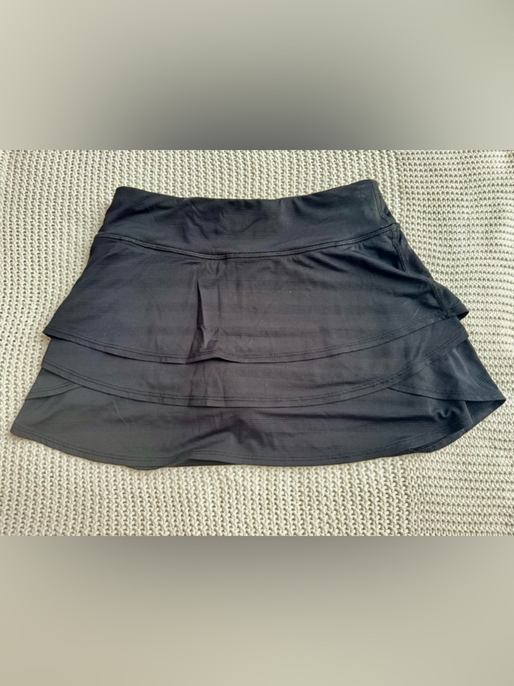 AthletaGirl Black Layered Active Skort